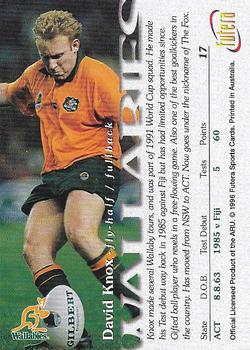 1996 Futera Rugby Union #17 David Knox Back